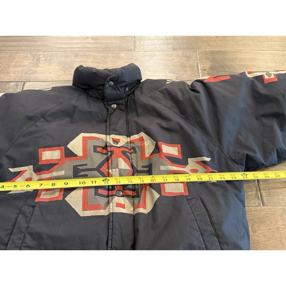 Vintage Ralph Lauren Mens Aztec Pattern Full Zip Puffer Down Jacket Size S SMALL - Picture 8 of 10